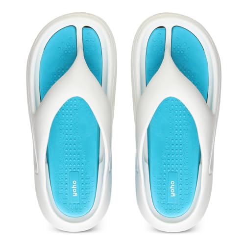 Image of YOHO Sponge Flip Flops for Men | Orthopedic Slippers & Mild Acupressure | Waterproof Monsoon Footwear | Dual Tone EVA Footbed
