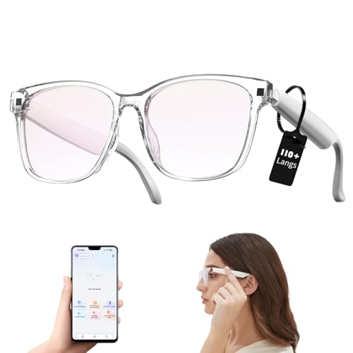 Smart Bluetooth Glasses for Women, 110+ Languages Translation & R...