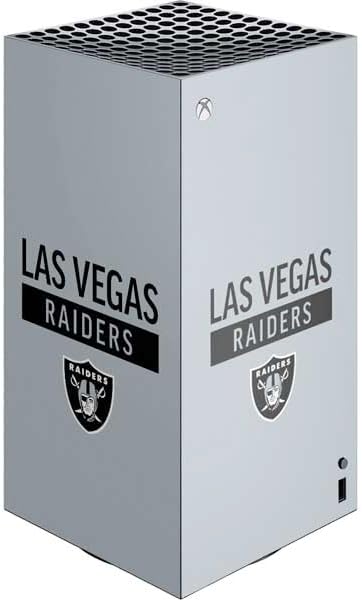 Skinit Decal Gaming Skin Compatible with Xbox Series X Digital Edition Console - Officially Licensed NFL Las Vegas Raiders White Striped Design