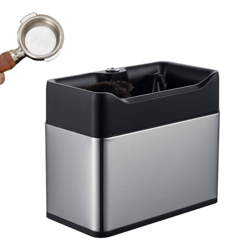 Glowdora Limpiador De Posos De Café Eléctrico, Kit De Limpieza para Cafeteras Espresso, Herramienta De Barista para El Hogar, Cafeterías Y Uso Comercial, Fácil De Limpiar Silver