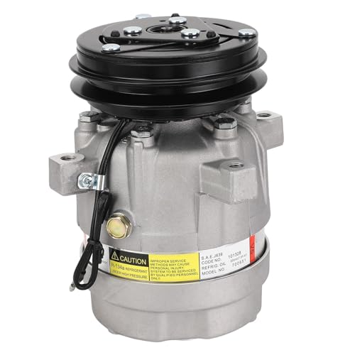 FTVOGUE Compresor de Aire Acondicionado para Excavadora, Pieza de Repuesto Directa de 12V para DH55 DH60, Acero de Aleación de Fácil Instalación 700651