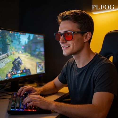 Image of Blue Light Glasses For Woman Men - Anti Eyestrain UV Protection Computer Gaming Eyeglasses Blue Light Blocking Glasses