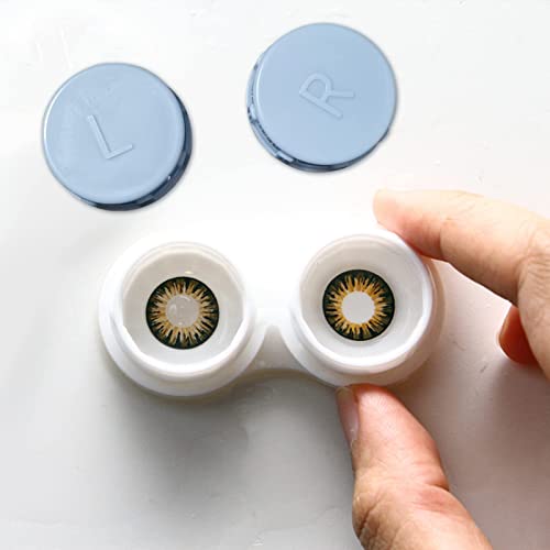 Sihuuu Colorful Contact Lens Case,6 Pack For Travel, Home, Outdoor, Mini Contact Lens Soak Storage Kit(Yellow+Blue+Pink+Purple+Gray+White) #TOP6