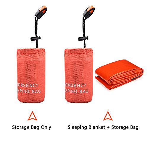 Saco de dormir, Andoer Saco de dormir de emergência térmico portátil com saco de armazenamento de co