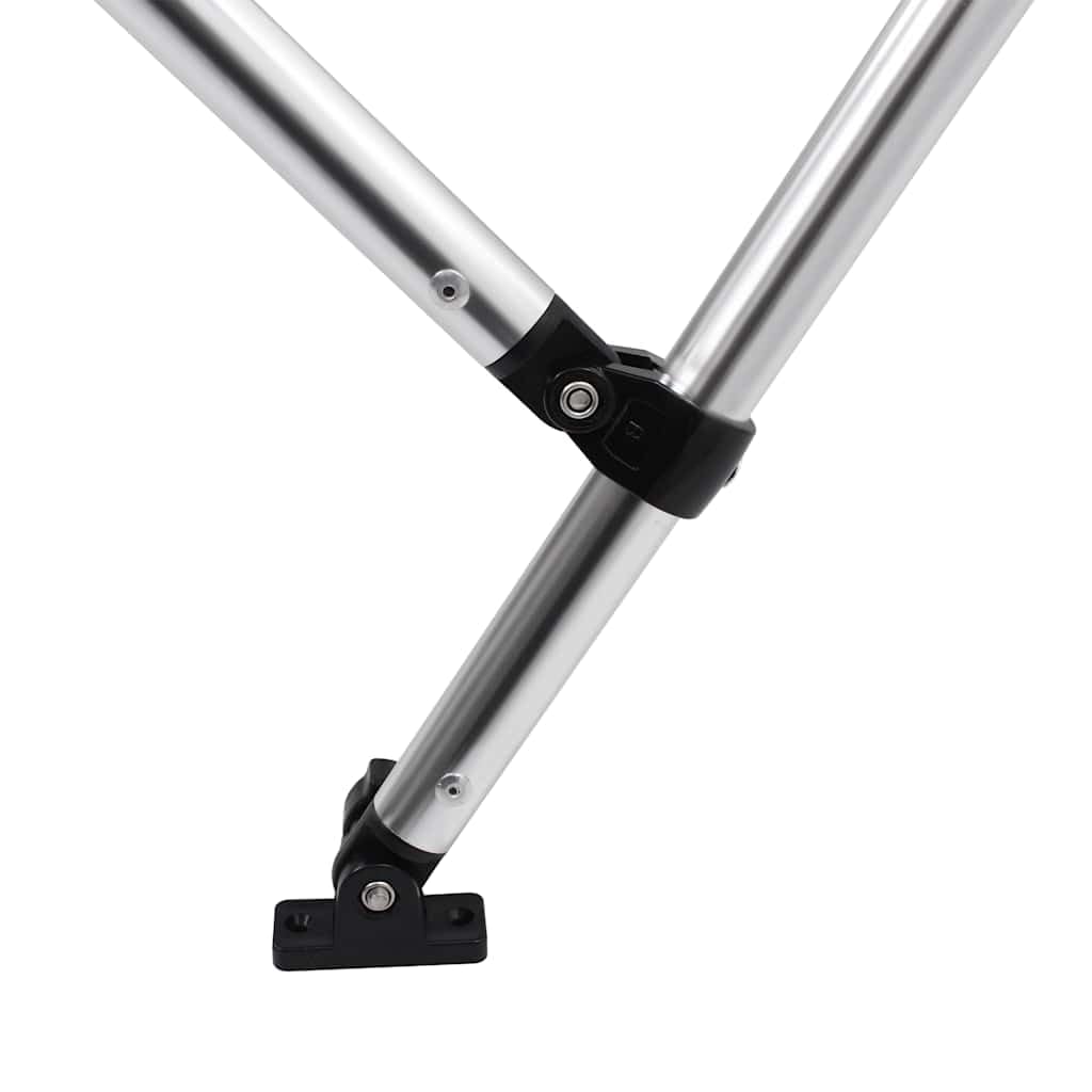 4 Archi Bimini Top per Barche Antracite 243x180x137 cm, Copertura Barca Resistente ai raggi UV con Telaio in Alluminio Anodizzato, Regolabile 170-182 cm