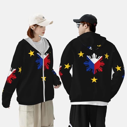 3 Stars And Sun Filipino Philippines Flag Sun Protection Hoodies Men Upf 50+ Hoodie Unisex Long Sleeve Hoodie4