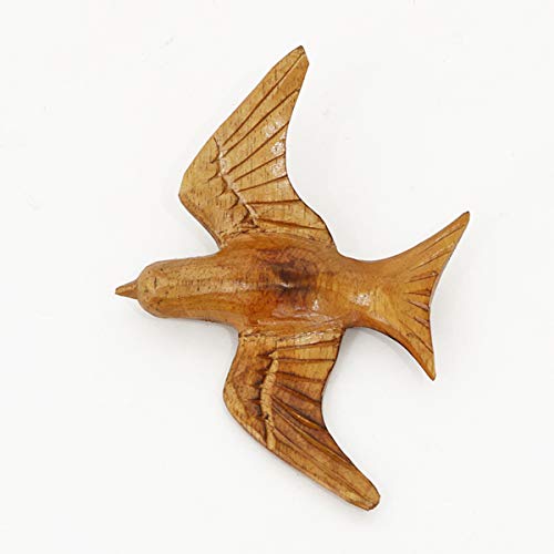 Amazon.co.jp: アジアン雑貨 鳥 つばめ ナチュラルブラウン 木製