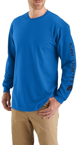 Image of Carhartt Men's Dearborn Loose Long-Sleeve Logo T-Shirt Closeout