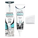 Grout - Ready Mixed Grout Reviver - Fast Drying, No Sealer Required, Perfect for Bathroom, Shower and Kitchen + Mould Protection - 250gr (White)