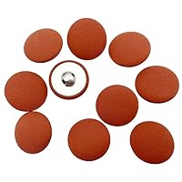 PEPPERLONELY 10pc 30mm (1-3/16") Fabric Covered Buttons - White, With Metal Shank Back