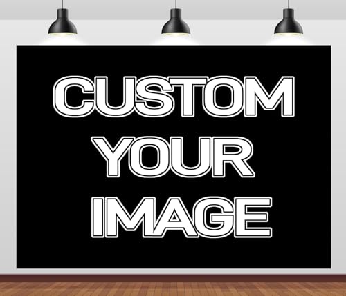 BELECO 8x6ft Fabric Custom Backdrop Customized Backdrop with Picture Logo