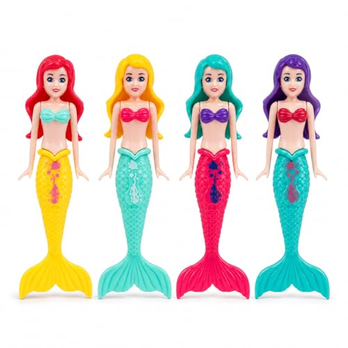 AURALIN Jeu de plongée sirènes 4 pièces coulantes pour Piscine et Bain