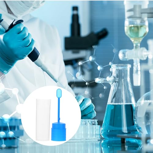 QEDBOJE 10 Stück Stuhlprobenröhrchen, Kotprobenröhrchen, Stuhlröhrchen mit Löffel, Untersuchungsröhrchen für Haustiere zum Testen (15ml)