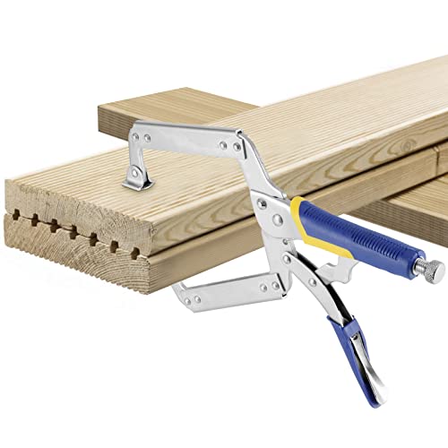 Image of HOZEON 3 PCS 14 Inch C Clamp Locking Pliers, Heavy Duty Welding C Clamp Pliers with Swivel Pads, Vise Grip Locking Pliers Face Clamps for Woodworking, Welding, Building