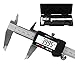 Holite Digital Caliper Electronic Vernier Scale Stainless Steel Body Inch/Millimeter Conversion 6inch/150mm LCD Screen Auto Off Measuring Tool with High Precision Black