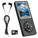 Lettore MP3 Bluetooth 5.3 con memoria da 64 GB, display a colori TFT da 1,8