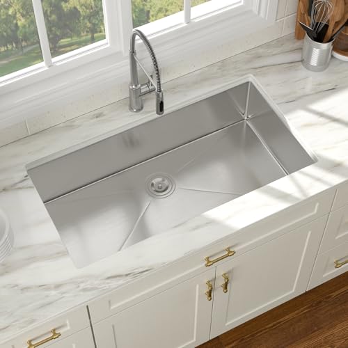 Évier de cuisine encastrable 91cm en acier inoxydable calibre 16 - 5