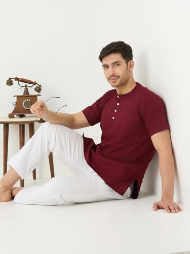 Image of Rajubhai Hargovindas Mens Casual Cotton Straight Kurta