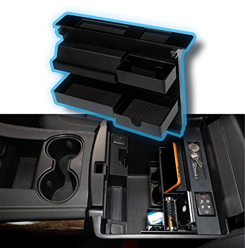 MX Auto Center Console Organizer - Compatible with Chevrolet and GMC Trucks (2014-2019) & SUVs (2015-2020) 13.2