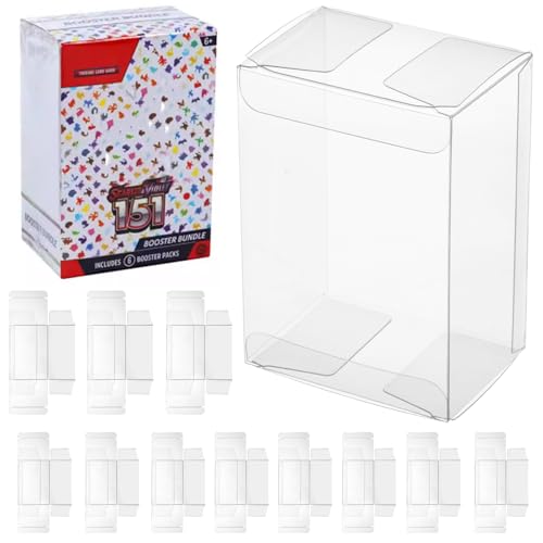 Rainmae 12PCS Protector Case for Booster Bundle/Build & Battle Plastic Display Box (Will NOT fit Ascended Heroes or Perfect Order) Container Compatible with Booster Bundle Collectors Cards Protector