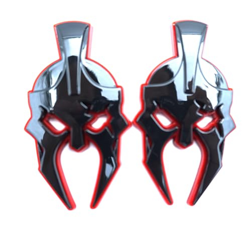 Image of 2Pcs Right Left Side Custom Gladiator Emblems 3D Badges Replacement for JL Jeep Gladiator (Red Black)