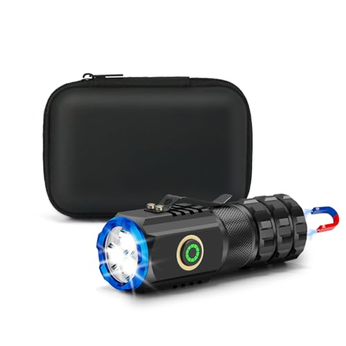 CARPESUN Linterna LED Pequeña Potente, 6 Modos Linternas LED Alta Potencia Recargable, Linterna Super Potente Para Camping, Senderismo, Outdoor, Emergencias