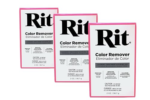 Rit Dye Laundry Treatment Color Remover Powder, 2 oz, 3-Pack