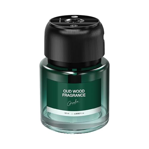 Green Lion OUD WOOD Fragrance Diffuser with 3 Spray Modes, LED Lights, 130ml Capacity, 4H Working Time, Touch Control, 20m2 Area Coverage, Portable Air Diffuser, Ideal for Car, Office, Home & Bedroom