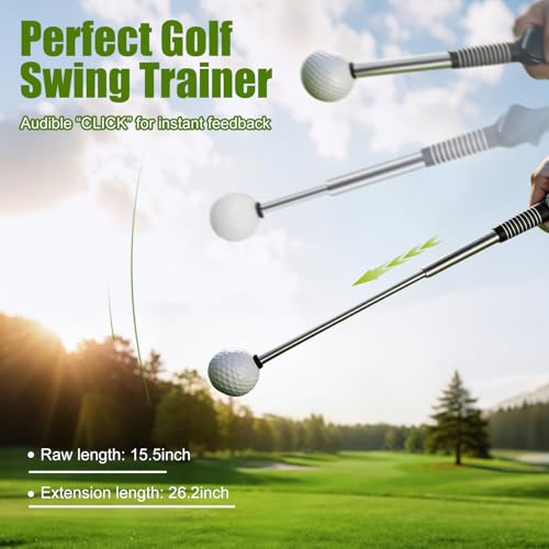 gonsir Retractable Golf Swing Aid for Golf Speed Training, Rhythm Click Golf Swing Trainer for Indoor Golf Practice & Outdoor Warm Up, Golf Grip Trainer for Improving Hitting Strength & Tempo (Right) by gonsir - Used condition - Image 2