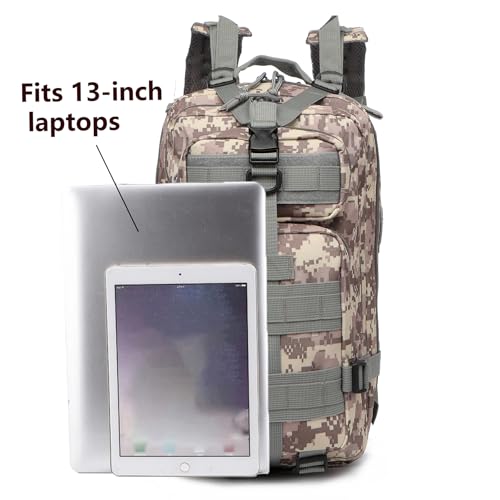 GUJOIN Mochila De Pesca De 20 Litros Impermeable De Nailon Duradera,Mochila Deportiva Táctica Militar Al Aire Libre Mochilas De Senderismo Casual (ACU) - imagen 3