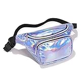 Holographic Fanny Pack,iSPECLE Neon Belt Bag for Festival Party Women Men