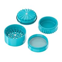 Premium Toothless Ceramic Grinder Calabasas Schwarz | Zahnlos | Nano-Keramik Beschichtung | 5 – teilig | Inkl. Storage Deckel und Feinsieb (Türkis) – Ansicht 4