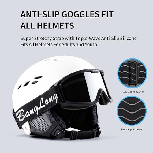 BangLong Ski Goggles, Snowboard/Snow Goggles Anti Fog UV Protection Design for Men Women Skiing, Skating,Snowmobilet,Youth - Image 5