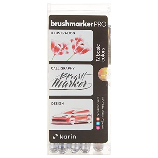 Karin Set de Rotuladores Brushmarker Pro - Basic Colours 12 Piezas