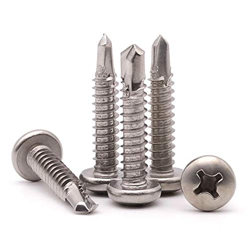 Vis auto-perceuse inox tête cylindrique pour fixation de tôle fine #10