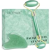 FACEMADE Gua Sha and Jade Roller, Guasha Massage Facial Tool for Eyes, Neck Body Skin Care, Beauty...