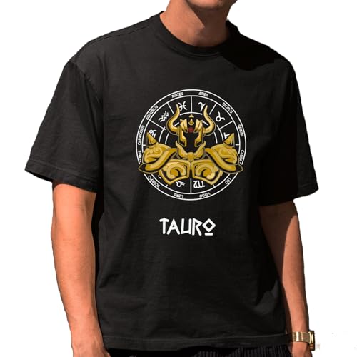 the Fan Tee Camiseta Oversize de Hombre Dibujos Animados Zodiaco Caballeros de Atenea Armadura De Tauros 117 XL