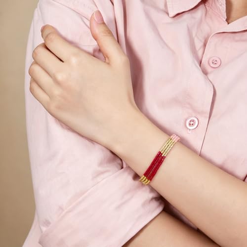 Image of KELITCH Layered Miyuki Beads Bracelets Adjustable Strand Bracelets Bangles Bohemian Style Summer