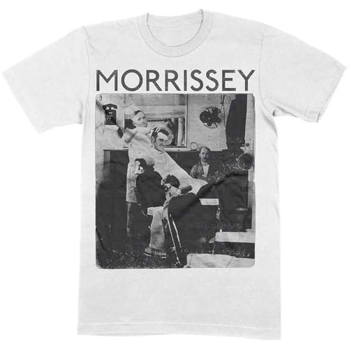 Rock Off Morrissey T Shirt Barber Shop Logo Nouveau Officiel Homme Blanc Taille L