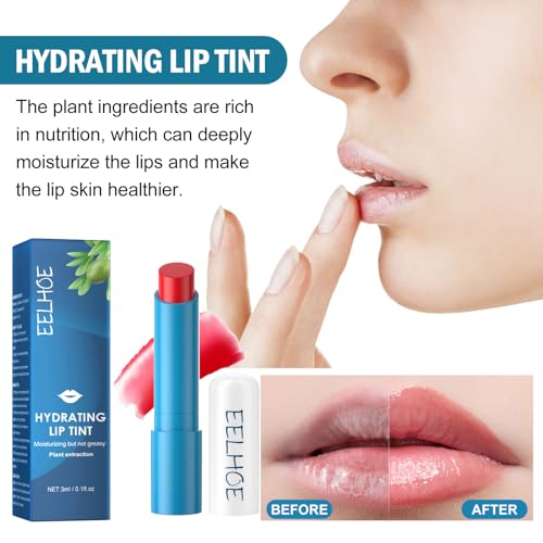 4Pcs Lip Tint Hydrating,Natural Ingredients Watery Lip Gloss,Hydrating Tinted Lip Balm, Long-lasting Powerful Moisturizing Lipstick for Women and Girls - Image 5