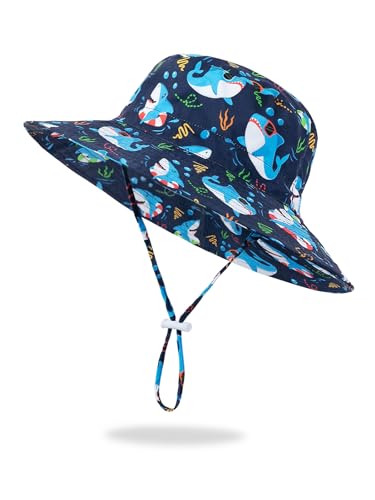Image of BIKINX Baby Sun Hat Toddler Bucket Hat Wide Brim Kids Beach Hats UPF 50+ Sun Protective for Boys Girls
