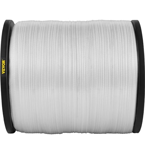 VEVOR 567 kg Polyester-Zugband, 961 m x 12,7 mm flaches Band für Draht- und Kabelrohrarbeiten, Variable Funktionen, flaches Seil zum Ziehen/Laden/Verpacken bei jedem Wetter
