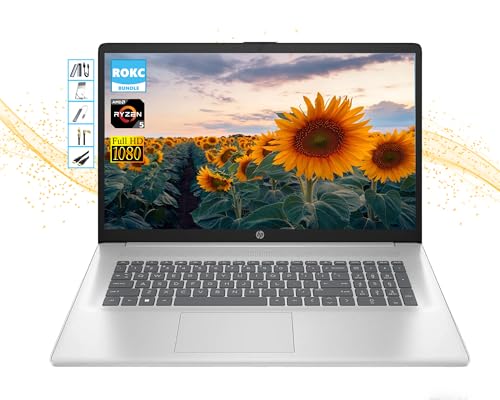 HP AI���ڃm�[�g�p�\�R�� | 17.3�C���` FHD�f�B�X�v���C �E�F�u�J����&�}�C�N�R���s���[�^�[�t�� | 32GB RAM | 1TB SSD & 128GB �|�[�^�u��SSD | AMD Ryzen 5 7430U| Wi-Fi 6 | Copi