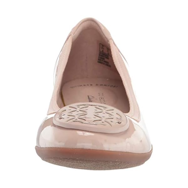 Clarks womens Gracelin Lola Ballet Flat, Blush Synthetic Patent, 8 US