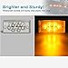 Partsam Replacement for Freightliner Century/Columbia Led Lights Kit Clear, 5x Rectangle Amber LED Cab Roof Top Clearance Marker Lights+2x 5-7/8