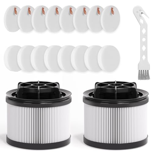 18 PCS LVAC-300 Vacuum Filter Replacement, Compatible with Levoit LVAC-300 Cordless Stick Vacuum Cleaner, LSV-V202F-WUS, 2 Post-Motor Filters + 8 Felt Filters + 8 Foam Filters