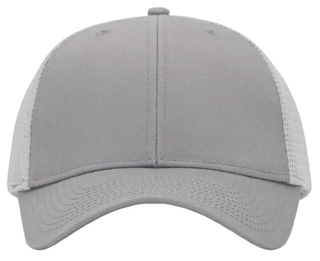 Image of Mens Mesh Snapback Hat Fits One Size & XXL | Structured Adjustable Trucker Hats | Sturdy Outdoor Blank Baseball Cap