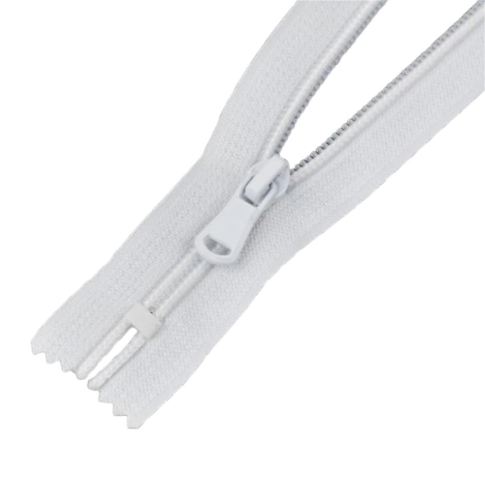 Zip Fastener 10Pcs 5# Nylon Zippers, Silence Close-end for Jacket(White,15cm)