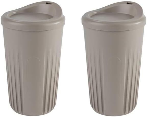 APS 67552 Mehrwegbecher Set To Go, 2 Becher + 2 Deckel, 400 ml, Polypropylen, mokka