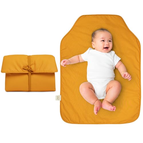 Image of Natemia Baby Portable Diaper Changing Pad - Portable Changing Pad for Baby, Flexible Design for Travel, Machine Washable Percale Cotton, Made in Turkey, Baby Essentials